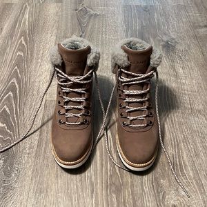 Cole Haan ZeroGrand Stone Beige Brown Waterproof Nubuck Hiking Boot Grandexplore